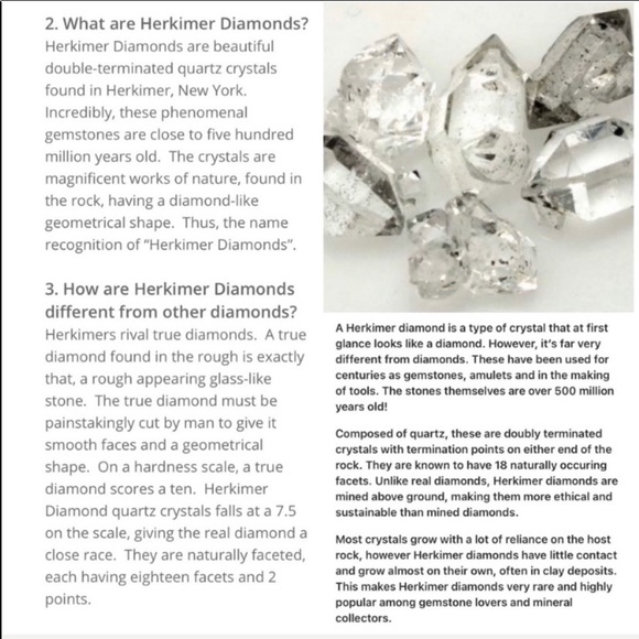 White gold plated cz moon stars herkimer diamonds - Picture 6 of 12